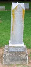 West Branch Cemetery Headstone