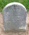 West Branch Cemetery Headstone